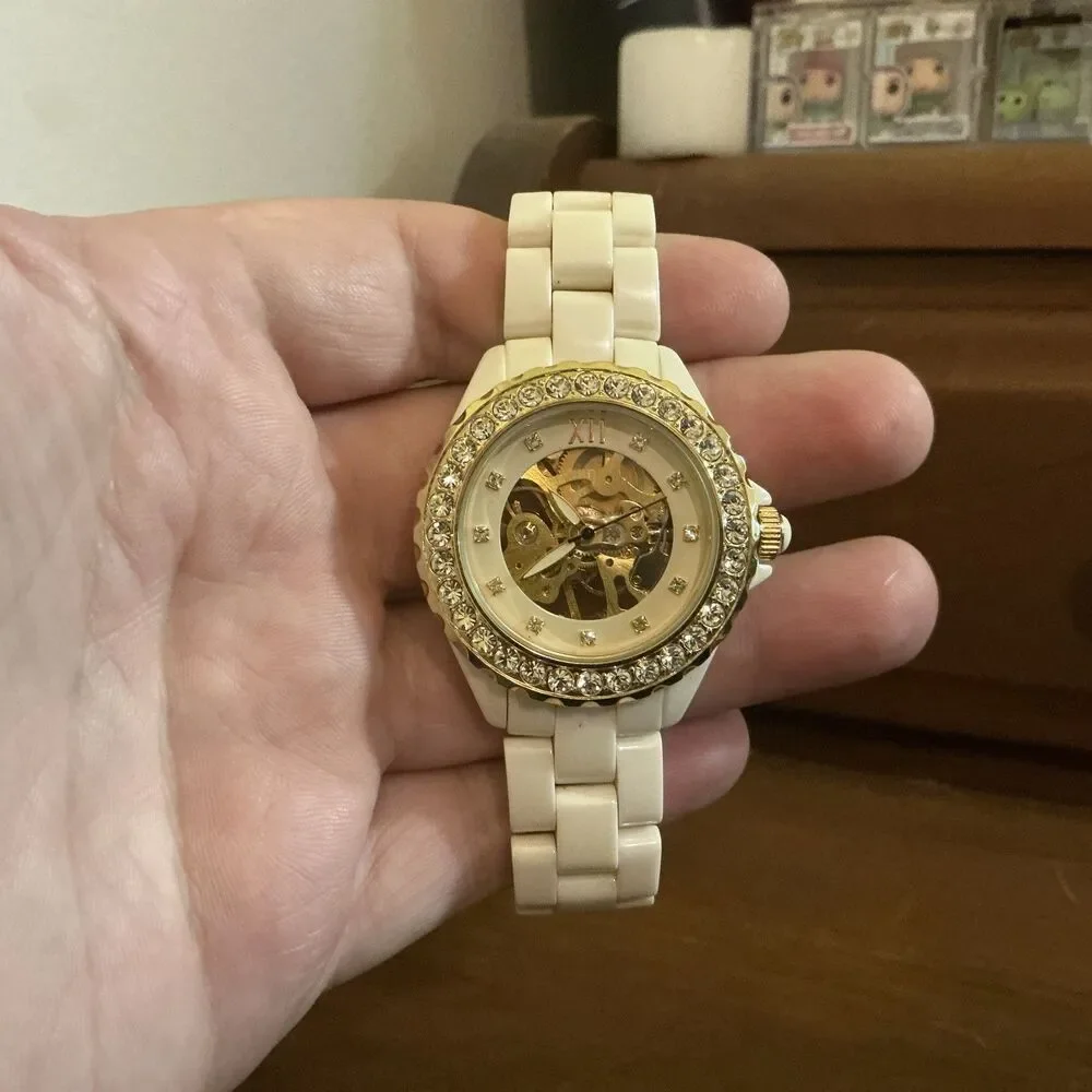 Wristwatch - Unisex- ADRIENNE - White Ceramic - Used - Runs